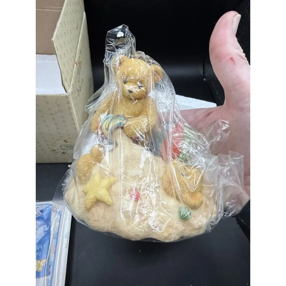 Cherished Teddies Jim & Joey 203513 Beach Sandcastle Brand New! NIB -1